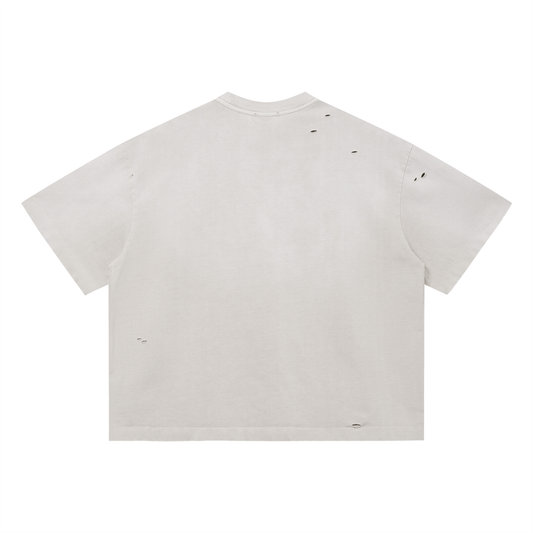 Vintage Washed Distressed Boxy Oversized T-Shirt